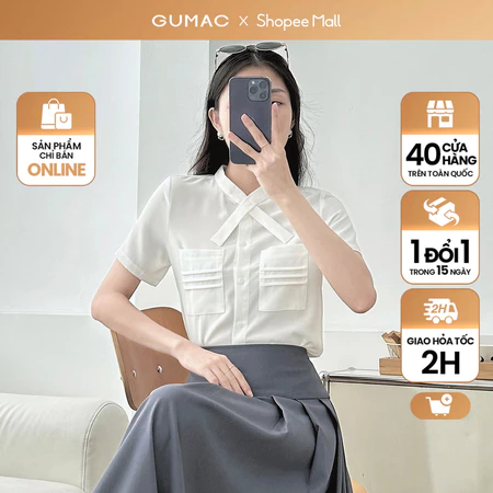 Áo kiểu túi đắp thời trang GUMAC LAE0815