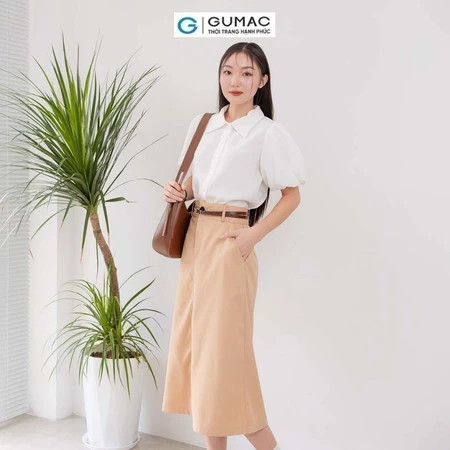 Chân váy nữ dáng midi kiểu Gmorning - GUMAC YV32