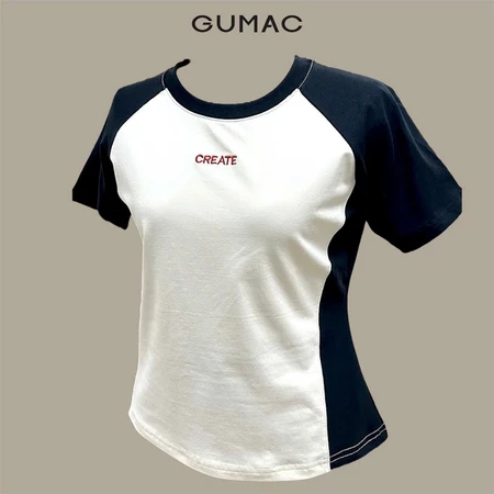 Áo thun phối vải thời trang Gmorning - GUMAC YATE09064
