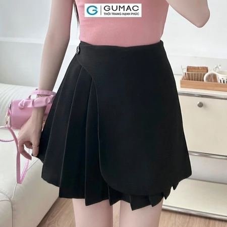 Chân váy ngắn dáng xòe thiết kế xếp ly thời trang GUMAC LVE0607